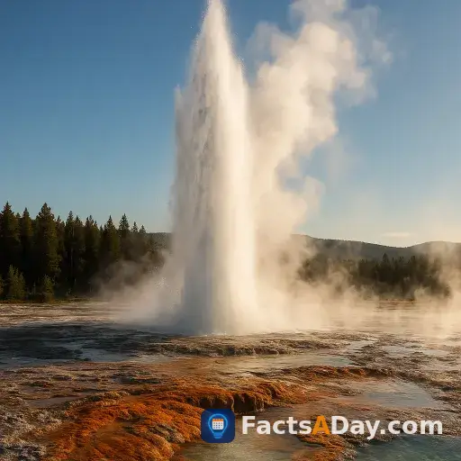 Yellowstones geysire brechen aus überhitztem wasser aus