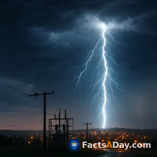 Ein einziger blitz könnte eine kleine stadt mit strom versorgen