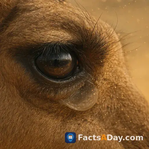 Camels have three eyelids to survive desert sandstorms