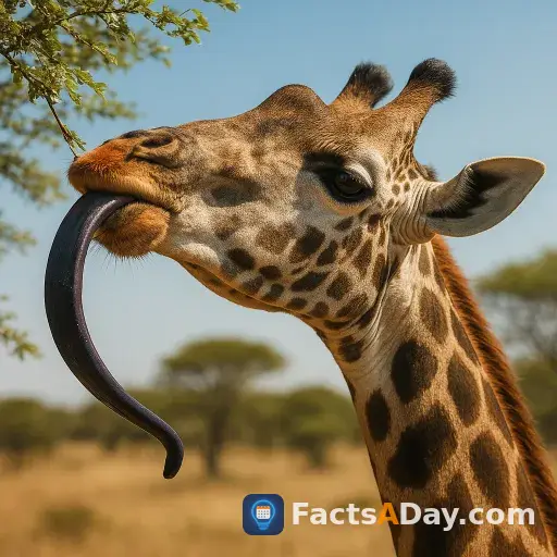 Giraffes have black tongues for sun protection