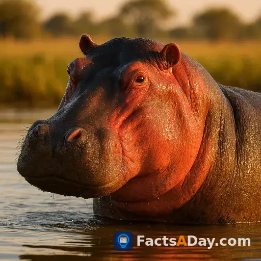 Hippos produce their own pink sunscreen