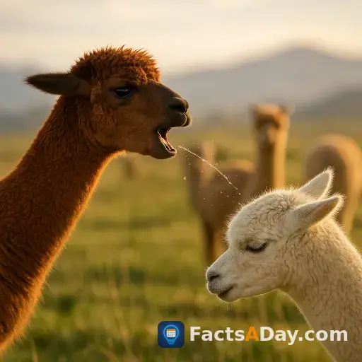 Alpacas spit to keep social order
