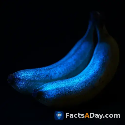 Bananen leuchten blau unter Schwarzlicht