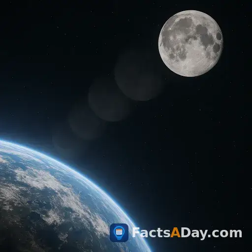 Der mond entfernt sich langsam von der erde