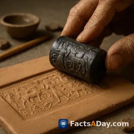 Ancient Sumerians used cylinder seals for signatures
