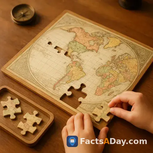 The first jigsaw puzzle was a map for children