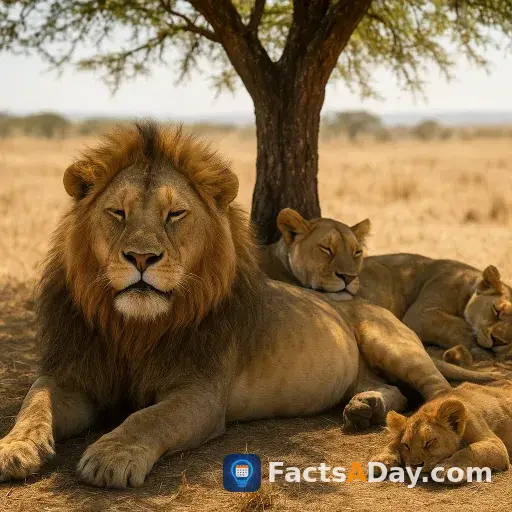 Lions sleep up to 20 hours a day