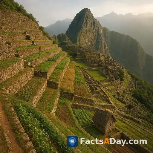 Machu Picchu's terraces grew crops on steep mountains
