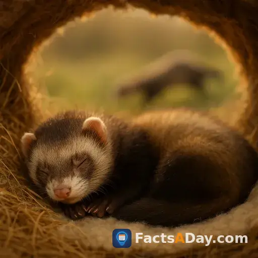 Ferrets sleep 18 hours daily to hunt