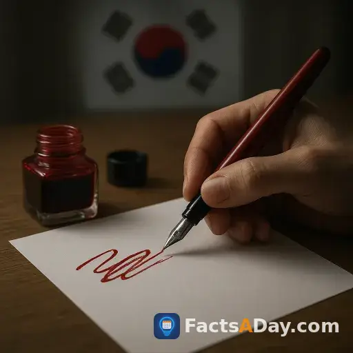 在韩国，用红墨水写名字意味着死亡