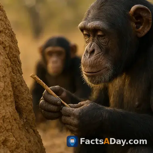 Chimpanzees craft tools to fish for termites