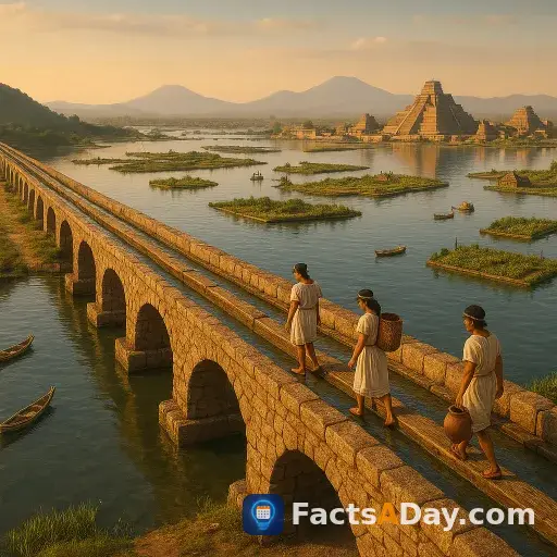 Aztec aqueducts brought fresh water to an island city