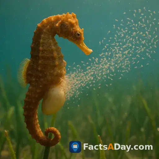 Male seahorses give birth to up to 2,000 babies