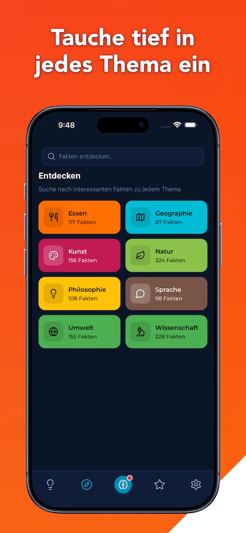 Entdecken-Bildschirm